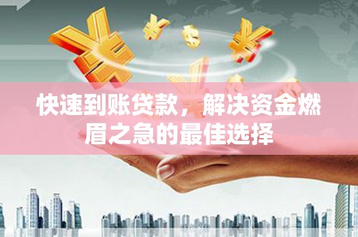 儋州快速到账贷款，解决资金燃眉之急的最佳选择