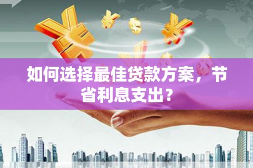 儋州如何选择最佳贷款方案，节省利息支出？