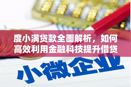 儋州度小满贷款全面解析，如何高效利用金融科技提升借贷体验