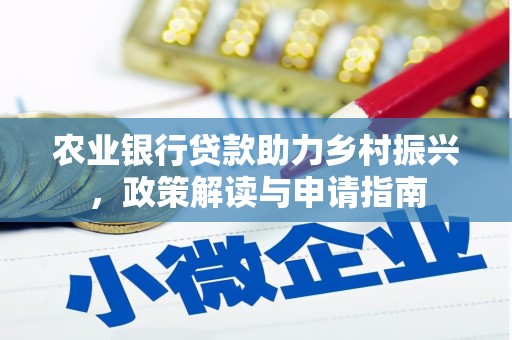 儋州农业银行贷款助力乡村振兴，政策解读与申请指南