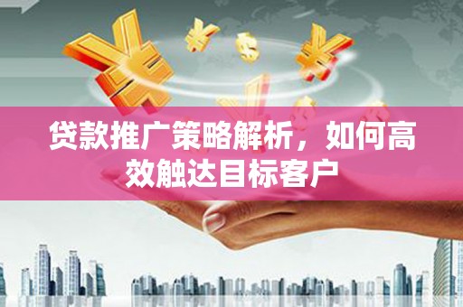 儋州贷款推广策略解析，如何高效触达目标客户