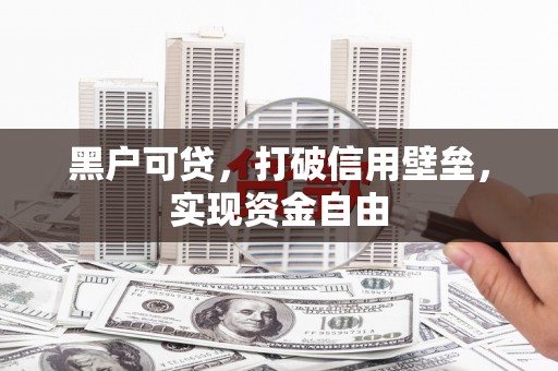 儋州黑户可贷，打破信用壁垒，实现资金自由