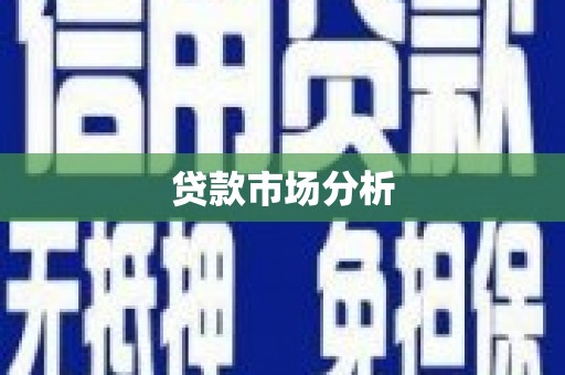 儋州贷款市场分析