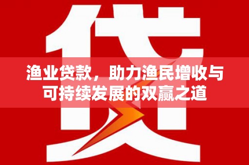 儋州渔业贷款，助力渔民增收与可持续发展的双赢之道