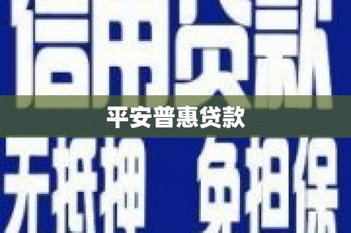 儋州平安普惠贷款