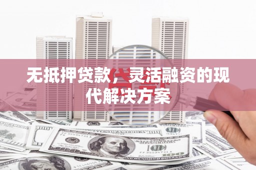 儋州无抵押贷款，灵活融资的现代解决方案