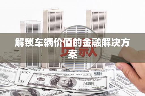 儋州解锁车辆价值的金融解决方案