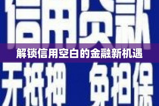 儋州解锁信用空白的金融新机遇