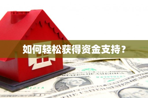 儋州如何轻松获得资金支持？