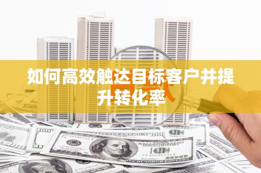 儋州如何高效触达目标客户并提升转化率