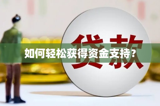 儋州如何轻松获得资金支持？